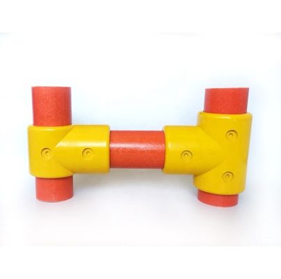 산업형 50mm FRP 핸들 / 울타리 시스템 GRP 핸들 액세서리 클램프 T 장착 크로스 티