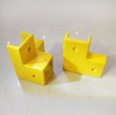 노란색 50mm FRP 3 Way 4 Way Fittings/Connector for Square Round Fiberglass Fence/Handrail 액세서리
