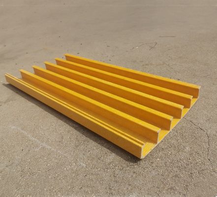 고열된 GFRP 도보 40mm 고 FRP 격자 데킹 패널, 부식 저항성