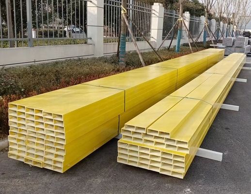 부드러운 6m Span GRP FRP 지붕 패널 지원 프레임을위한 플라스틱 Purlin 높은 부하 용량