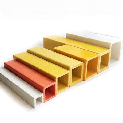 30mm 38mm 44mm 50mm 펄트루드 GFRP FRP 퀘어 파이프 견고하고 오래 지속되는 구조