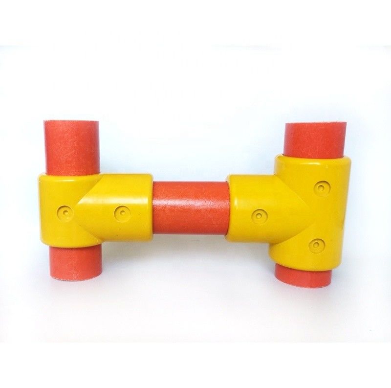 산업형 50mm FRP 핸들 / 울타리 시스템 GRP 핸들 액세서리 클램프 T 장착 크로스 티