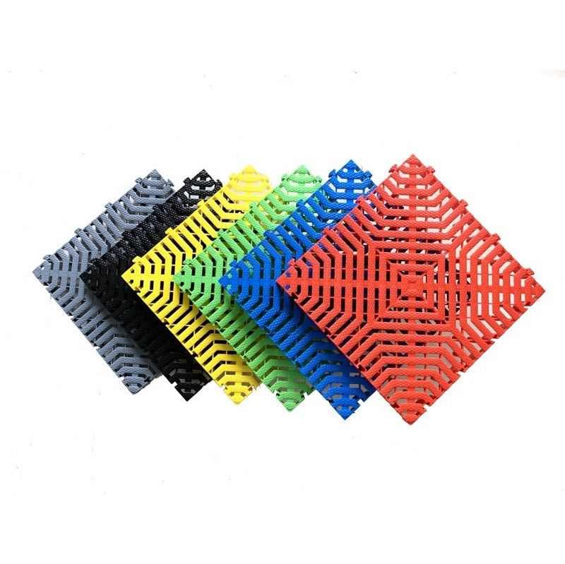 40x40x3.0cm 두꺼운 PP 플라스틱 융합 매트 실내 차 세탁 가리지 바닥 덮개