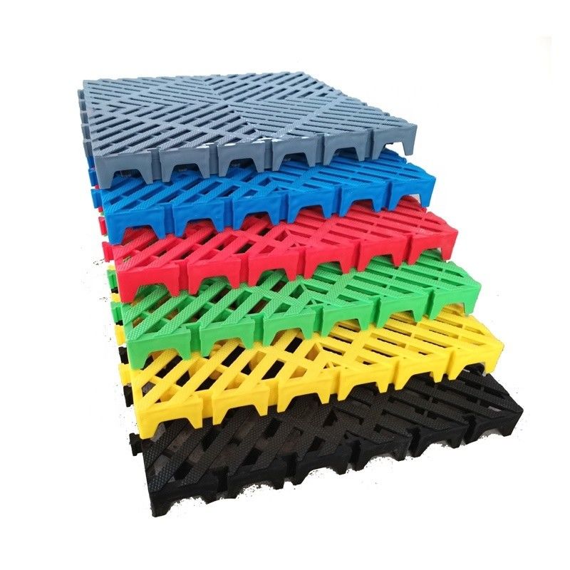 50x50x5.0cm 자동차 세탁소 산업 디자인 스타일용 플라스틱 차고 바닥 매트
